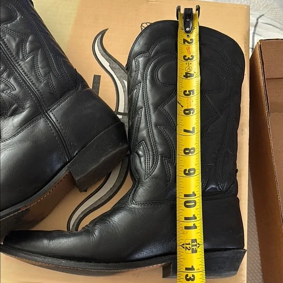 Vittorio Ricci Studio Black Leather Cowboy Boots. Size 8M. - Picture 7 of 12